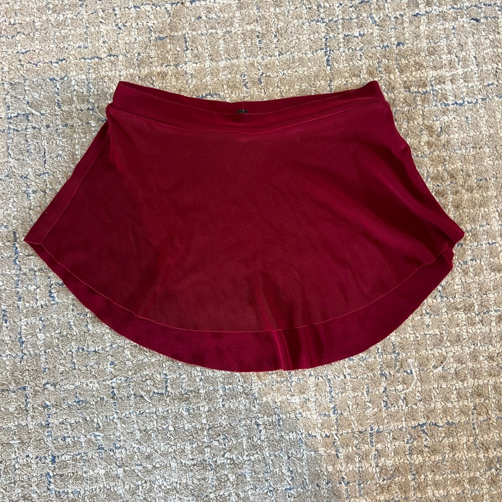Bullet point red ballet skirt